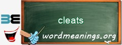 WordMeaning blackboard for cleats